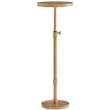 Comfort Pointe Meraux Antique Brass Metal Adjustable Height Accent Table