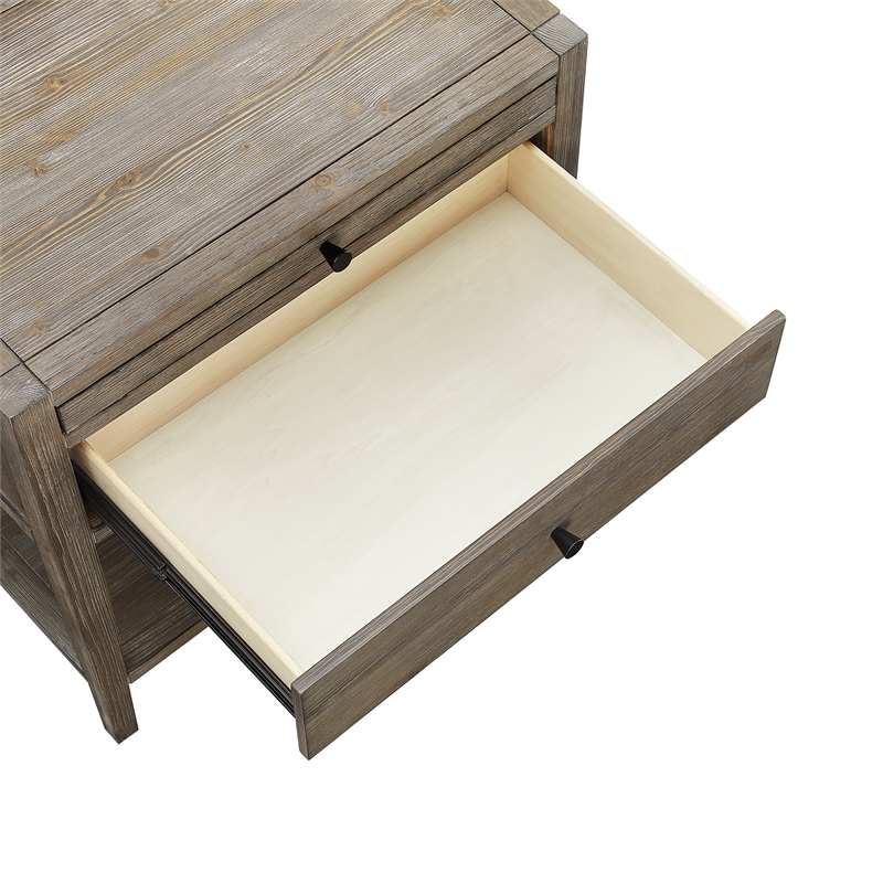 Comfort Pointe Shoreham 1-drawer Weathered Gray Wood Finish Nightstand