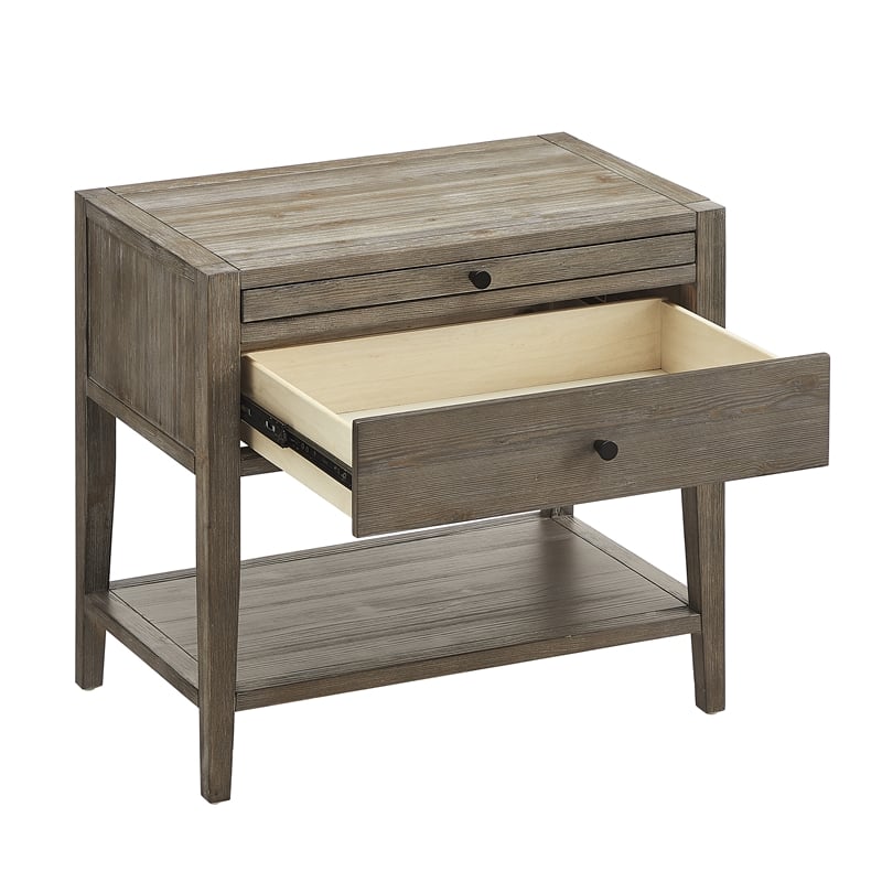 Comfort Pointe Shoreham 1-drawer Weathered Gray Wood Finish Nightstand