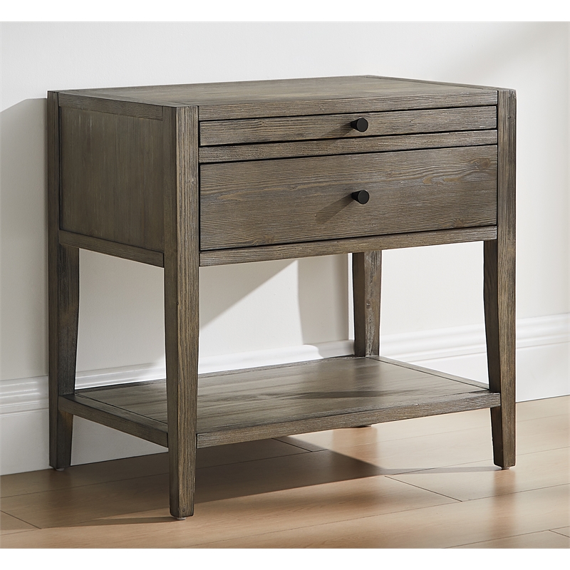 Comfort Pointe Shoreham 1-drawer Weathered Gray Wood Finish Nightstand