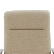 Terni Wood Arm Push Back Recliner in Performance Fabric - Rawhide Beige