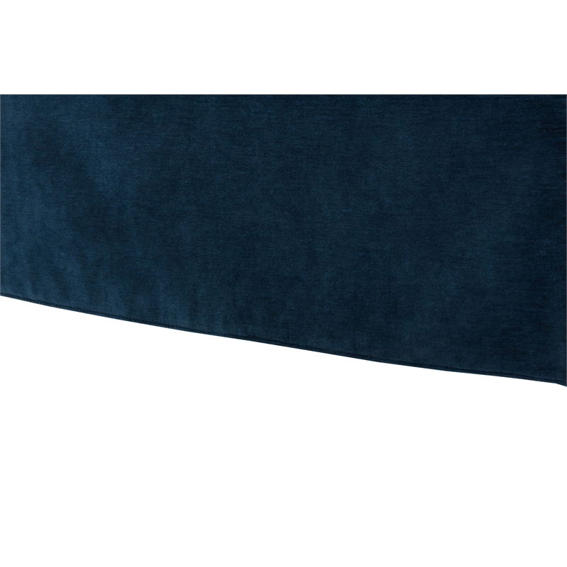 Elm Baltic Blue Polyester Fabric Skirted 360-degree Swivel Accent Chair