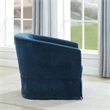 Elm Baltic Blue Polyester Fabric Skirted 360-degree Swivel Accent Chair