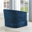 Elm Baltic Blue Polyester Fabric Skirted 360-degree Swivel Accent Chair