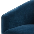 Elm Baltic Blue Polyester Fabric Skirted 360-degree Swivel Accent Chair