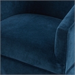 Elm Baltic Blue Polyester Fabric Skirted 360-degree Swivel Accent Chair