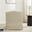 Comfort Pointe Ludlow Skirted Swivel Beige Polyester Fabric Accent Chair