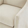 Comfort Pointe Ludlow Skirted Swivel Beige Polyester Fabric Accent Chair