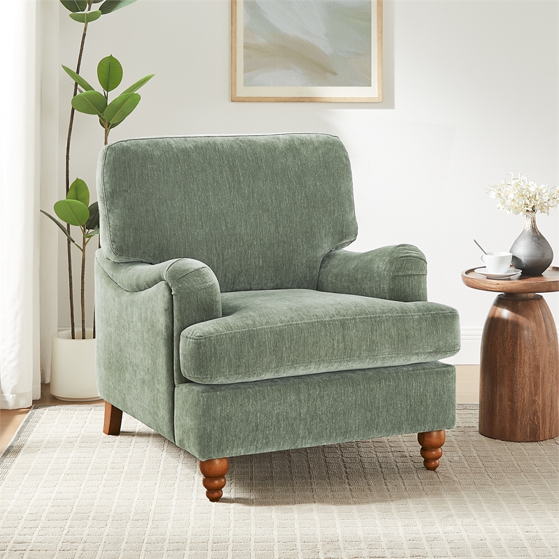 Comfort Pointe Clarendon Arm Chair - Heathered Sage Polyester