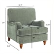 Comfort Pointe Clarendon Arm Chair - Heathered Sage Polyester