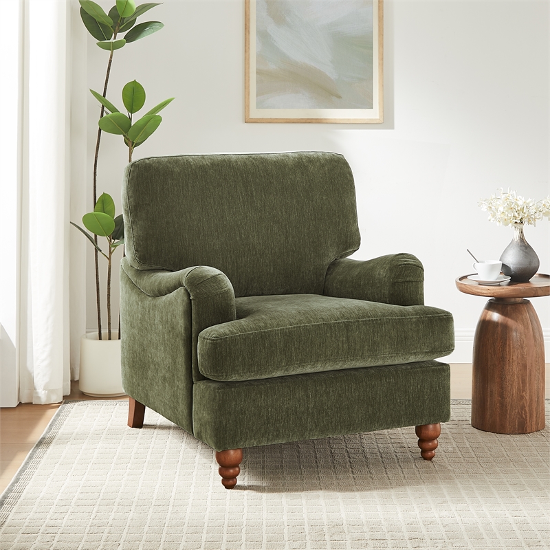 Comfort Pointe Clarendon Arm Chair - Heathered Sage Polyester