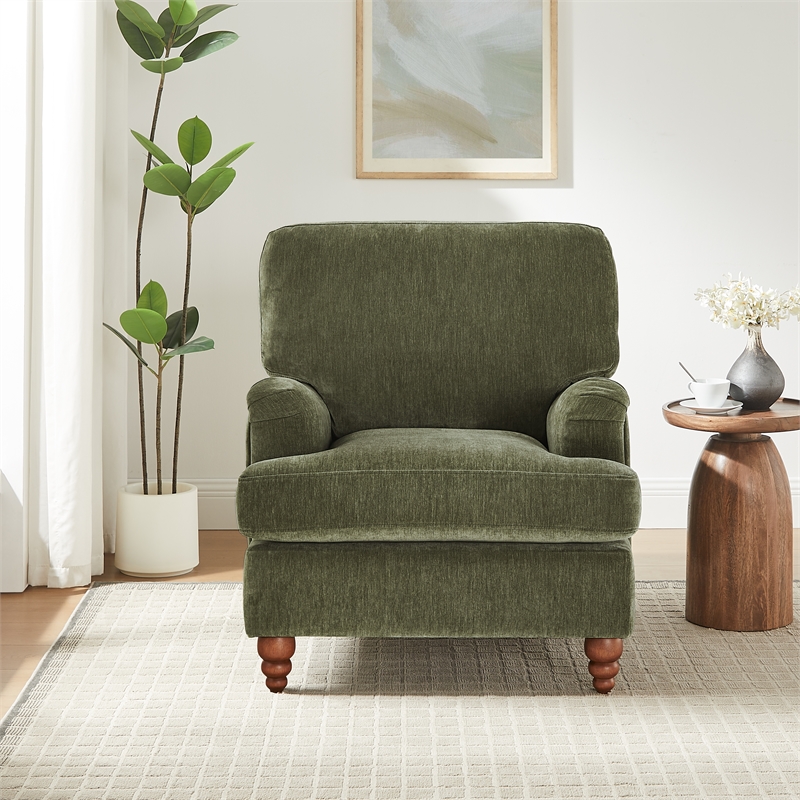 Comfort Pointe Clarendon Arm Chair - Heathered Sage Polyester