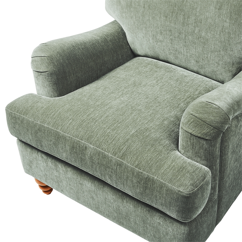 Comfort Pointe Clarendon Arm Chair - Heathered Sage Polyester