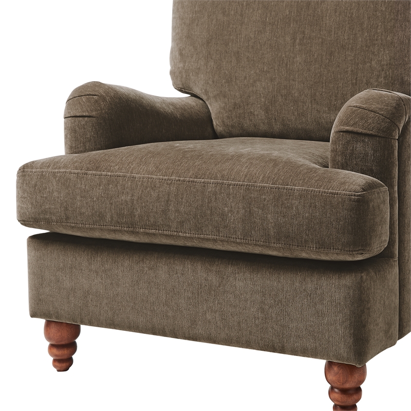 Comfort Pointe Clarendon Arm Chair - Heathered Cocoa Polyester