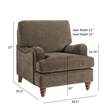 Comfort Pointe Clarendon Arm Chair - Heathered Cocoa Polyester