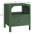 Comfort Pointe Wallis 1-drawer Wood Nightstand in Vintage Green