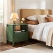 Comfort Pointe Wallis 1-drawer Wood Nightstand in Vintage Green