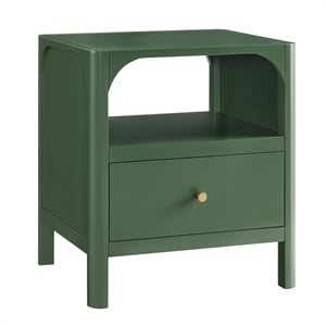 Comfort Pointe Wallis 1-drawer Wood Nightstand in Vintage Green