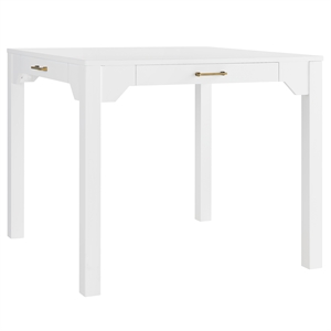 Comfort Pointe Annadale White Wood Square Dining or Mahjong Game Table