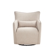 Alegre Swivel Accent Chair with Pillow - Swivel Base - Beige Sand Polyester