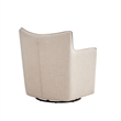 Alegre Swivel Accent Chair with Pillow - Swivel Base - Beige Sand Polyester