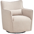 Alegre Swivel Accent Chair with Pillow - Swivel Base - Beige Sand Polyester