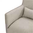 Alegre Swivel Accent Chair with Pillow - Swivel Base - Sea Oat Gray Polyester