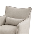 Alegre Swivel Accent Chair with Pillow - Swivel Base - Sea Oat Gray Polyester
