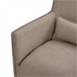 Alegre Swivel Accent Chair with Pillow -  Swivel Base - Mushroom Brown Polyester