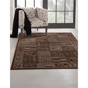 Abacasa Sonoma Drexel Chocolate-Ivory-Gray 8x11 Area Rug