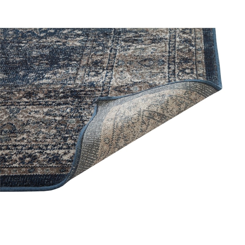 Abacasa Sonoma Navy Blue-Silver 8x11 Area Rug