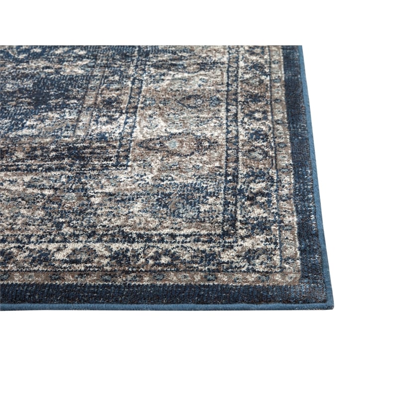 Abacasa Sonoma Navy Blue-Silver 8x11 Area Rug