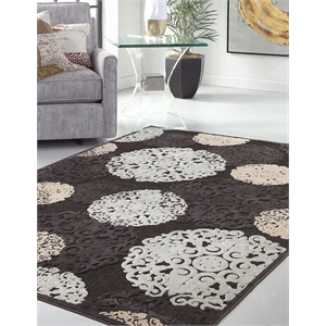 Abacasa Napa Dante Charcoal-Ivory-Lt. Blue 8x11 Area Rug