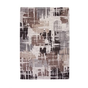 Abacasa Granada Bakari Chocolate-Med.Brown-Gray-Ivory 5x8 Area Rug
