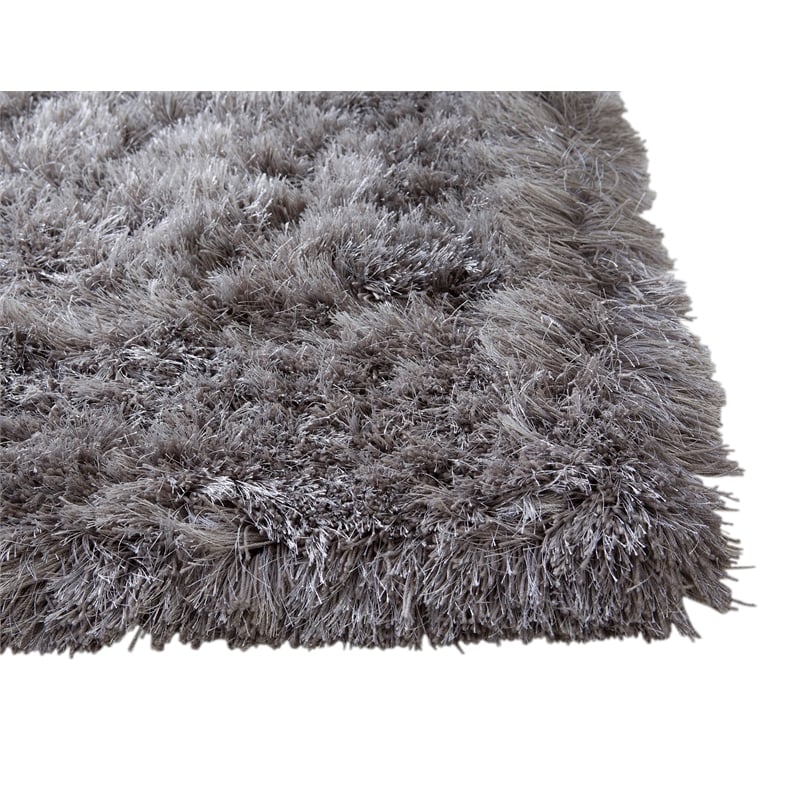 Abacasa Luxe Shag Gray 5x8 Area Rug