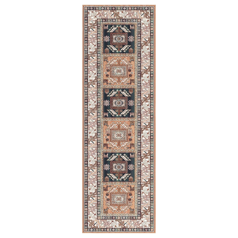 Boho Viscose Copper 2 ft. x 7 ft. Runner Viscose Area Rug