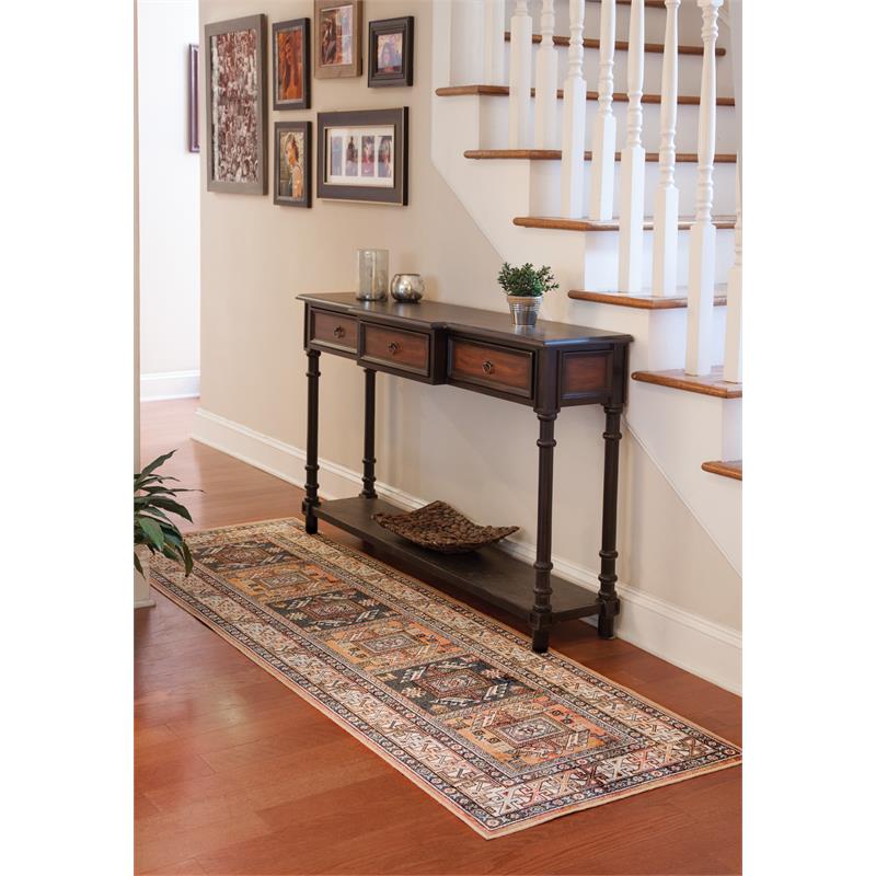 Boho Viscose Copper 2 ft. x 7 ft. Runner Viscose Area Rug