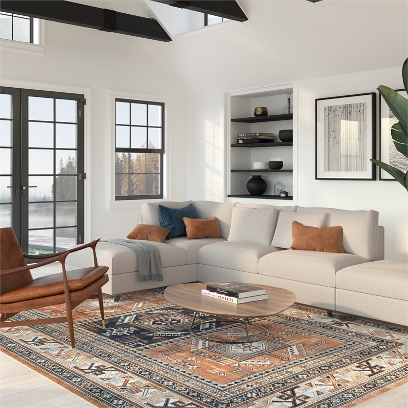 Boho Viscose Copper 4 ft. x 6 ft Viscose Area Rug