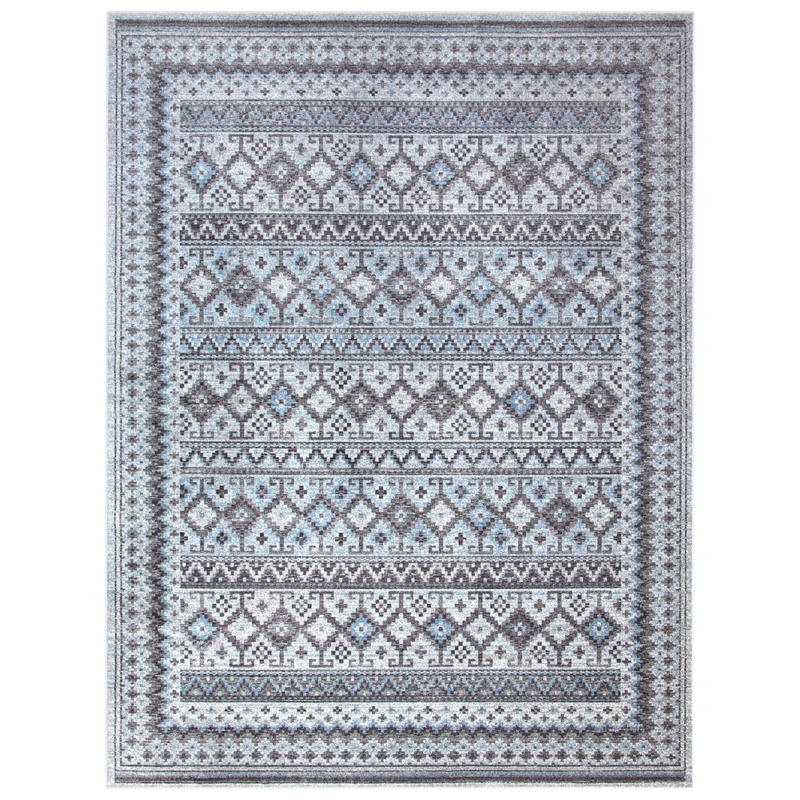 Abacasa Sonoma Fallon Blue/Charcoal/Grey/Ivory Viscose Area Rug