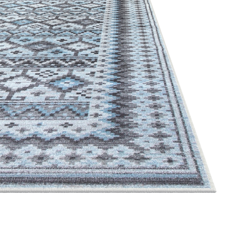 Abacasa Sonoma Fallon Blue/Charcoal/Grey/Ivory Viscose Area Rug