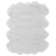 Abacasa Gloss White Acrylic and Polyester Faux Fur Area Rug