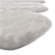 Abacasa Gloss White Acrylic and Polyester Faux Fur Area Rug