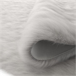 Abacasa Gloss White Acrylic and Polyester Faux Fur Area Rug