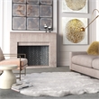 Abacasa Gloss White Acrylic and Polyester Faux Fur Area Rug