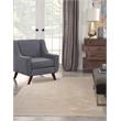 Abacasa Mink Ivory Acrylic and Polyester Faux Fur Area Rug