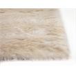 Abacasa Mink Ivory Acrylic and Polyester Faux Fur Area Rug