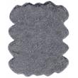 Gloss Black Faux Fur Acrylic and Polyester Area Rug