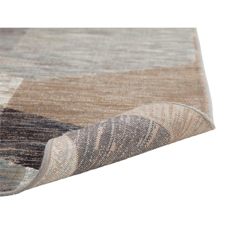 Sonoma Calliope Gray/ Blue/ Natural Geometric Viscose Area Rug