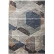Sonoma Calliope Gray/ Blue/ Natural Geometric Viscose Area Rug