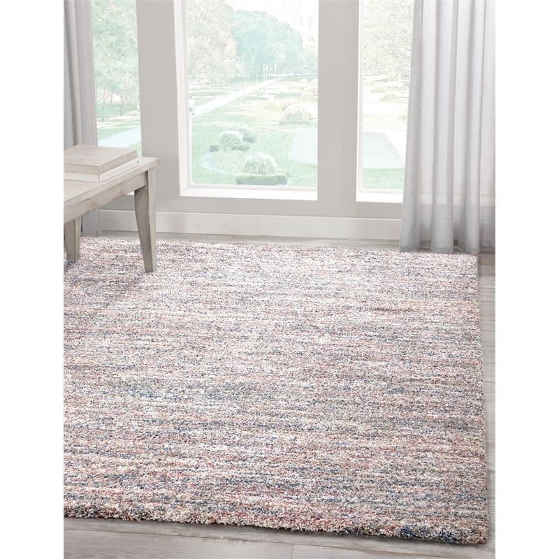 Granada Zira Olefin Shag Ivory/Multi Striped Area Rug